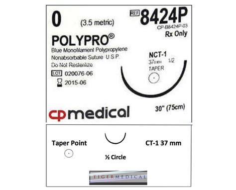 Cp Medical Polypro Polypropylene Non Absorbable Suture With Taper