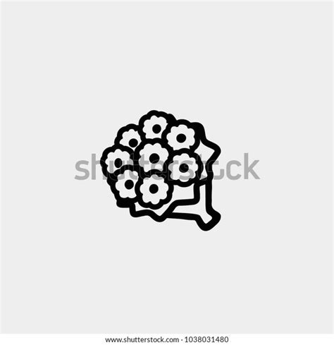 Bouquet Flowers Bouquet Flowers Icon Stock Vector Royalty Free 1038031480