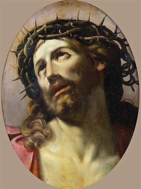 Christ Wearing The Crown Of Thorns Painting By Attributed To Domenico