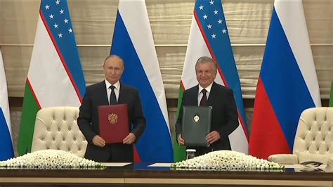 Russia And Uzbekistan Sign Declaration On A Strategic Partnership Afp Youtube