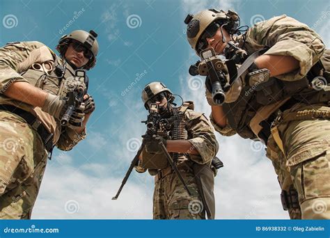 Us Army Rangers With Weapons Stock Photo Image Of Background Arrest