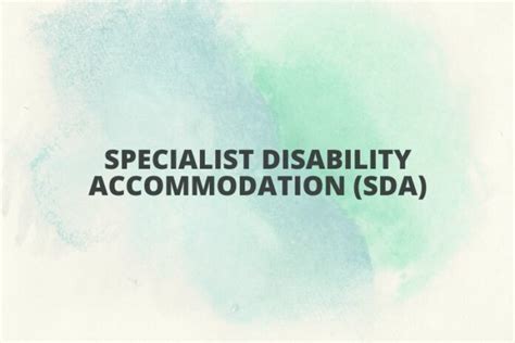 Specialist Disability Accommodation SDA Guide