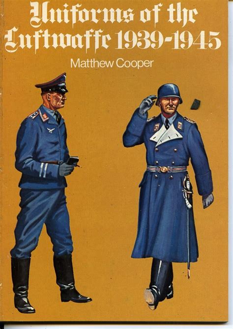 Uniforms Of The Luftwaffe 1939 1945 Cooper New 80 Page Book Best