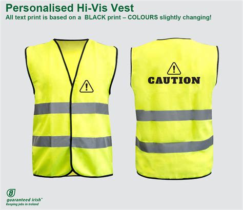 Personalised Hi Vis Vests Printing Dublin Nationwide Delivery