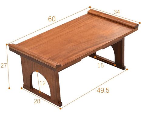 Asian Wood Furniture Korean Dining Table Folding Leg Rectangle Living
