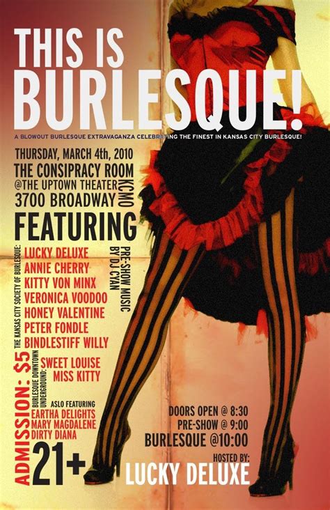 11 Great Burlesque Posters From Around The World Poster