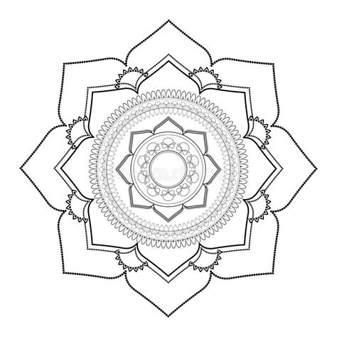 Mandala Antistress Coloring Book Template For Mehendi Oriental