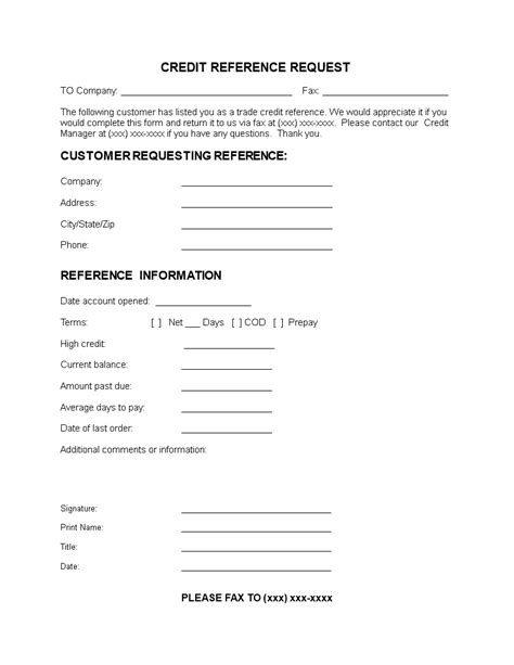 Customer Credit Reference Letter How To Create A Customer Credit