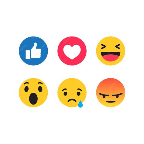 Premium Vector Emot Icons Of Social Media Reactions Icons Colorful