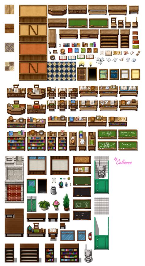 Pixanna Interior Tiles Pixel Art Games Rpg Maker Rpg Maker Vx