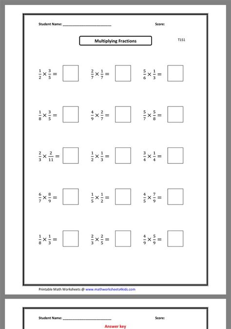 Almost all of our math worksheets have an answer sheet appended directly to the worksheet. Pin by Hanit Schuldenfrei on Fractions | Fractions, Math ...