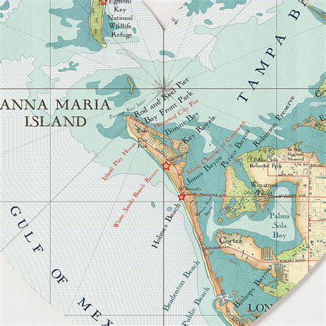 A map can be a aesthetic counsel of any whole location or part of a place, normally symbolized with a smooth surface area. Anna Maria Island Map Heart Print By Bombus Off The Peg ...