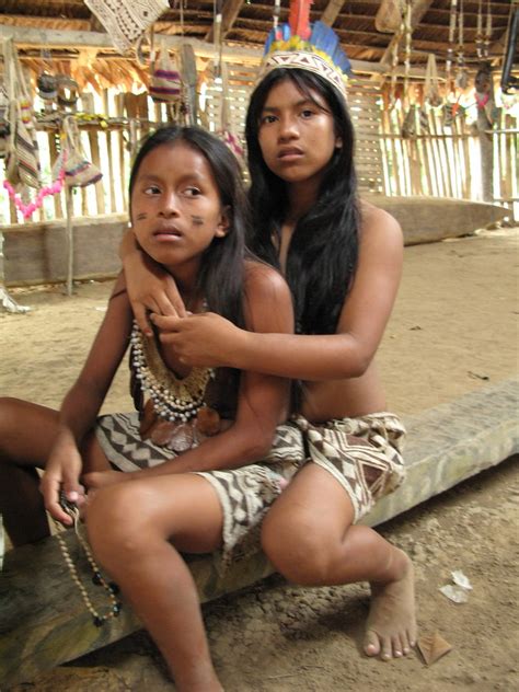 Two Bora Girls Near Iquitos Sit On Log After Selling Sourvineers A Photo On Flickriver