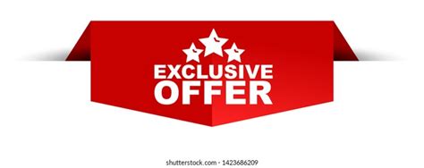 Red Vector Illustration Banner Exclusive Offer Stock Vector Royalty