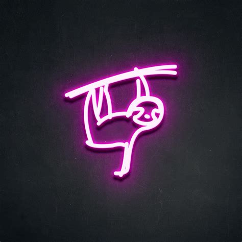 Sloth Jr Neon Sign In 2020 Neon Signs Custom Made Neon Signs Neon