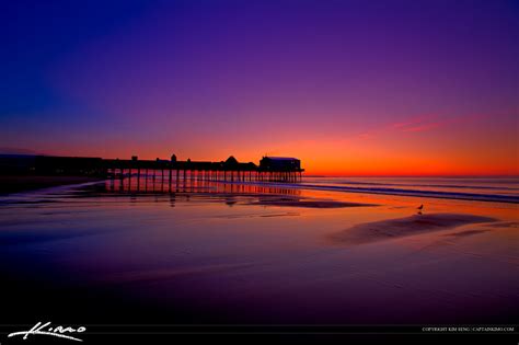 The Pier At Old Orchard Beach Maine Before Sunrise Royal Stock Photo