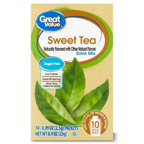 Great Value Sweet Tea Drink Mix 009 Oz 10 Ct