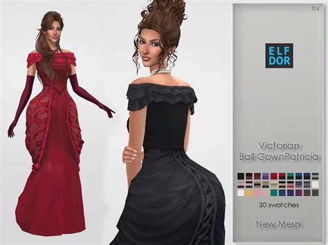 Victorian Ball Gown Patricia At Elfdor Sims Sims 4 Updates