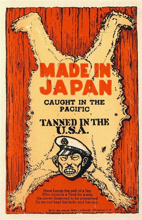 The Pelt Of A Jap World War 2 Anti Japanese Postcard 1940s