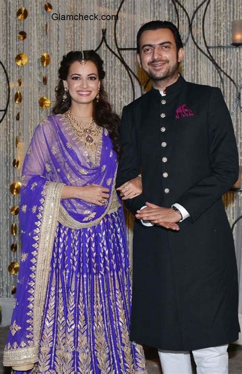 wedding diaries dia mirza and sahil sangha during their sangeet ceremony — indian fashion