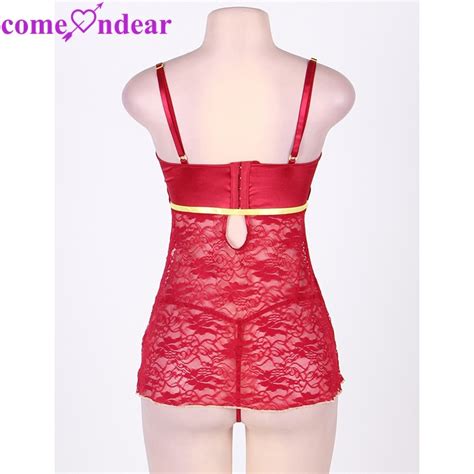 Factory Price Mature Women Red Lace Plus Size Lingerie Set China