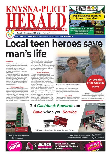 knysna plett herald november 18 2021 newspaper