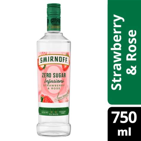 Smirnoff Zero Sugar Infusions Strawberry And Rose Vodka Infused With