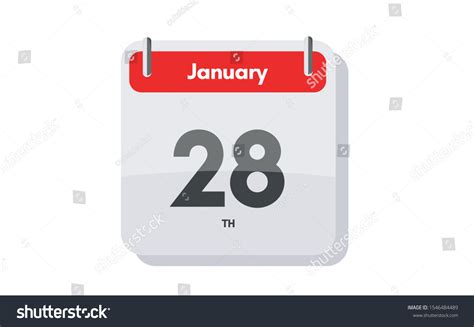 January 28th Calendar Icon Day 28 Of Month Royalty Free Stock