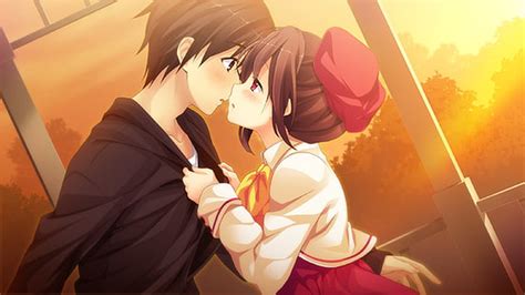 Anime Couple Kissing Hd Anime Couple Wallpapers Hd Wallpapers Id 85543