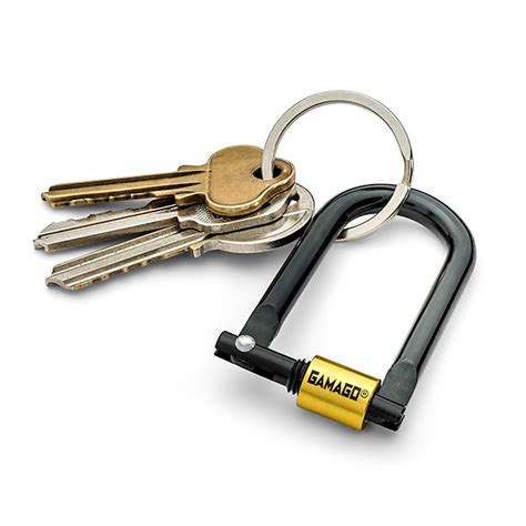 Gamago U Lock Steel Keyring And Keychain Lock