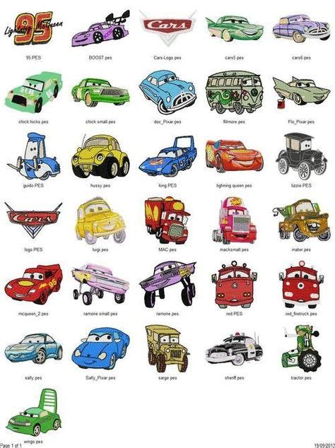 Set Of 31 Disney Cars Movies 1 With Images Machine Embroidery