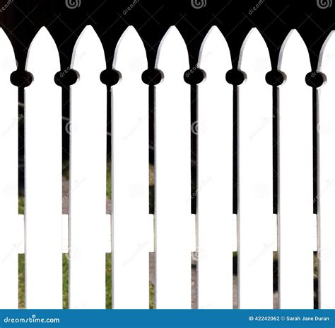 Pretty Cottage Style White Picket Fence Stock Photo Image Of World