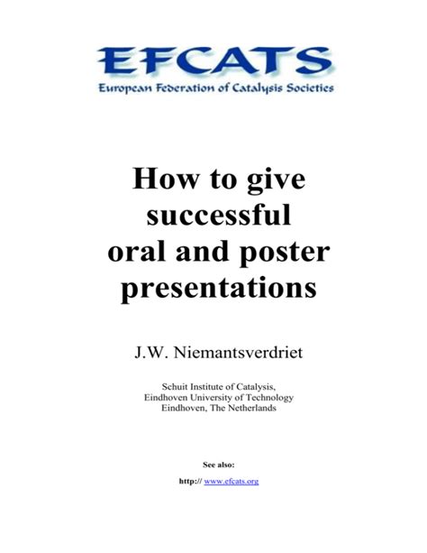 How To Give A Successful Oral Presentation