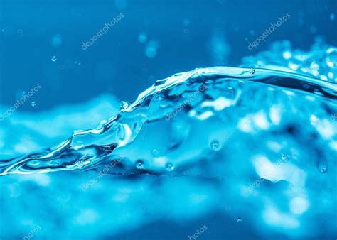 Blue Water Background With Splashes And Bubbles Stock Photo By ©nejron