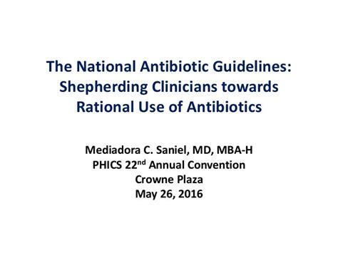 National Antibiotic Guideline Malaysia 2019 Edited By Csmu How