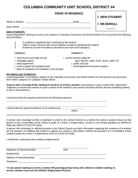 2023 Proof Of Residency Letter Fillable Printable Pdf Forms Handypdf