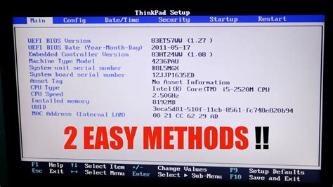 Bios Setup Boot Menu On Lenovo Laptop Basic Methods Youtube