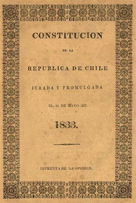 25 de mayo de 1833 Promulgación de la Constitución política de 1833
