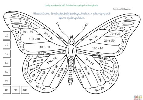 Wydrukuj obrazek, a gdy obliczysz wszystkie działania, pokoloruj go zgodnie z. BLOG EDUKACYJNY DLA DZIECI: KOLOROWANKA MATEMATYCZNA - LICZBY W ZAKRESIE 100. DZIAŁANIA NA ...