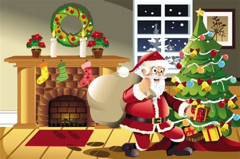 Christmas Scene Illustration 24885 Free Eps Download 4 Vector