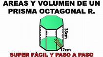 AREAS Y VOLUMEN DE UN PRISMA OCTAGONAL REGULAR | AREA LATERAL Y TOTAL ...