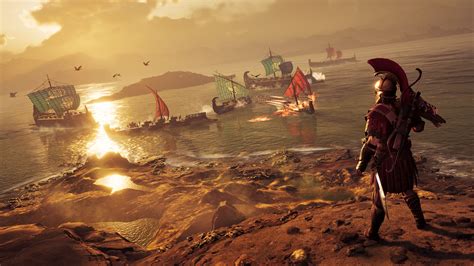 Assassins Creed Odyssey Naval Battle Volcanic Islands 4k Ultra Hd