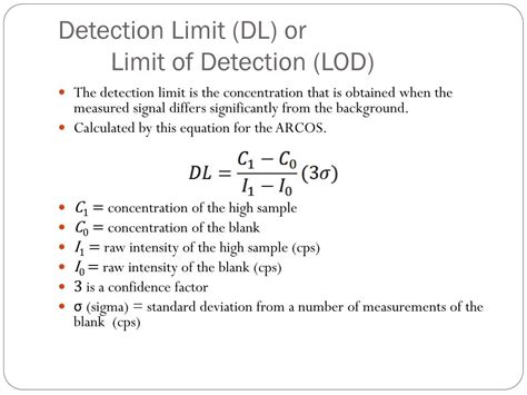 Ppt Icp Detection Limits Powerpoint Presentation Free Download Id