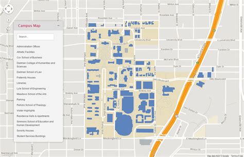 Smu Map Of Campus Tourist Map Of English