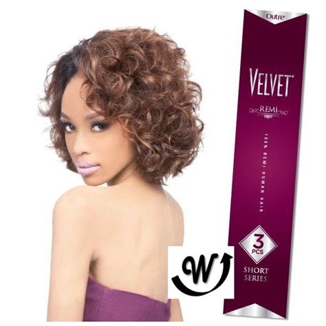 Outre 100 Remy Human Hair Weave Velvet Remi 3pcs LUXY CURL