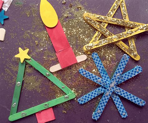 Christmas Popsicle Stick Ornaments For Kids To Make Easy Diy Kids Craft