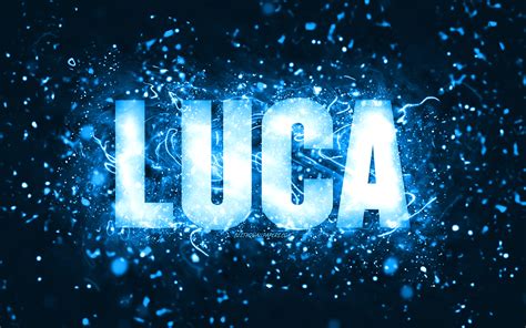 Herunterladen Hintergrundbild Alles Gute Zum Geburtstag Luca 4k Blaue