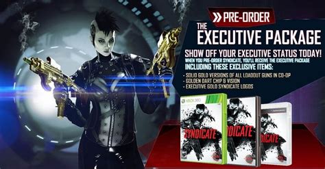 The game was released in february 2012 worldwide. Syndicate Pre-order Bonus - Pre-Order Bonuses