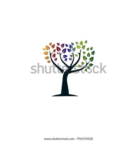 Colorful Tree Vector Stock Vector Royalty Free 796593028 Shutterstock