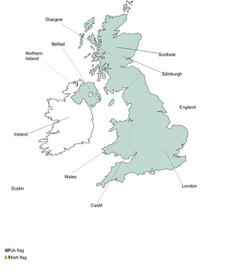 Printable Map Of The United Kingdom With Cities Free Download And